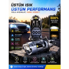 Fortico H4 Mercekli LED Xenon Far Ampulü 50W 22.000 Lm Ultra Güçlü Beyaz Işık 12-24V
