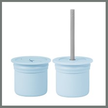 Bezos Pipetli Silikon Bardak Seti Mineral Blue / Powder Grey · Renk: Mineral Blue / Powder Grey Mmbz
