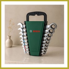 Bezos 8 Parça 8-19 mm Kombine Anahtar Takımı (Plastik Standlı, Taşıma Aparatlı) Bcks