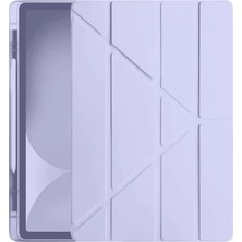 Techroid Apple iPad Pro 11 (2024) Kılıf Kalemlikli Hugo Tablet Kılıfı - Lila