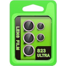 Techroid Samsung Galaxy S23 Ultra Raze Metal Kamera Lens - Lila