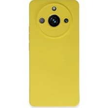 Techroid Realme 11 Pro Kılıf Nano Içi Kadife Silikon - Sarı