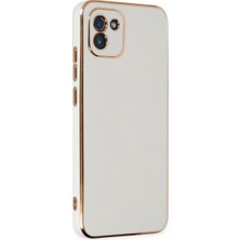 Techroid Samsung Galaxy A03 Kılıf Volet Silikon - Beyaz