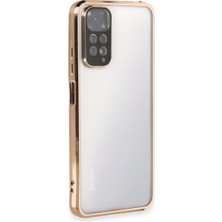 Techroid Xiaomi Redmi Note 11 Kılıf Razer Lensli Silikon - Gold