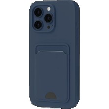Techroid Apple iPhone 16 Pro Kılıf Kelvin Kartvizitli Silikon - Lacivert