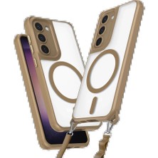Techroid Samsung Galaxy S23 Plus Kılıf Enka Magsafe Silikon Kılıf - Desert
