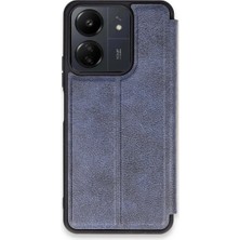 Techroid Xiaomi Redmi 13C Kılıf Flip Cover - Lacivert