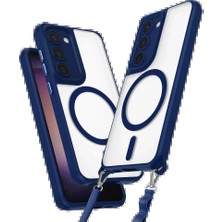 Techroid Samsung Galaxy S23 Kılıf Enka Magsafe Silikon Kılıf - Lacivert