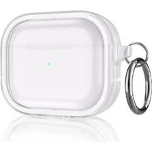 Techroid Movenchy Apple Airpods Pro 2 (2.nesil) Shiny Şeffaf Kılıf - Beyaz