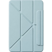 Techroid Apple iPad 2025 10.9 10.nesil (A16) Edz Manyetik Standlı Tablet Kılıfı - Mavi