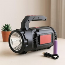 Techroid 2in1 Led+Cob Şarjlı El Feneri ve Projektör - Usb/type-C/pil, 19 Parça Tamir Seti