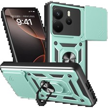 Techroid Xiaomi Redmi Note 14 4g Pars Lens Yüzüklü Silikon - Yeşil