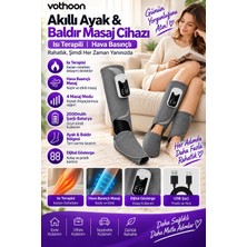 Techroid Akıllı Ayak ve Baldır Masaj Cihazı Isı Terapili Hava Basınçlı 3 Kademeli Masaj Şarjlı Bacak Masaj Aleti