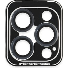 Techroid Joko Apple iPhone 15 Pro Max Pvd Metal Kamera Lens - Lacivert