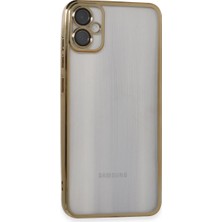Techroid Samsung Galaxy A05 Kılıf Razer Lensli Silikon - Gold