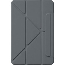 Techroid Apple iPad 2025 10.9 10.nesil (A16) Edz Manyetik Standlı Tablet Kılıfı - Koyu Gri