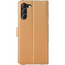 Techroid Samsung Galaxy S23 Plus Trend S Plus Kapaklı Kılıf - Gold