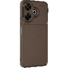 Techroid Xiaomi Redmi 13 4g Kılıf Auto Focus Karbon Kapak - Kahverengi
