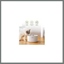 Bezos Seramik Otomatik Kedi Köpek Su Şelalesi Su Pınarı Beyaz 2 Lt Mmbz