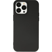 Techroid Apple iPhone 14 Pro Max Kılıf Nano Içi Kadife Silikon - Siyah