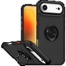 Techroid Apple iPhone 17 Air Montreal Yüzüklü Silikon Kapak - Siyah