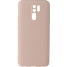 Techroid Xiaomi Redmi 9 Kılıf Nano Içi Kadife Silikon - Pudra