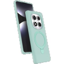 Techroid Xiaomi Redmi Note 14 Pro 5g Regal Magsafe Standlı Kapak - Su Yeşili