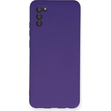 Techroid Samsung Galaxy A03S Kılıf Nano Içi Kadife Silikon - Mor