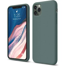 Techroid Apple iPhone 11 Pro Kılıf First Silikon - Koyu Yeşil