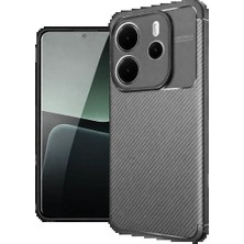 Techroid Xiaomi Redmi Note 14 4g Kılıf Auto Focus Karbon Kapak - Gri