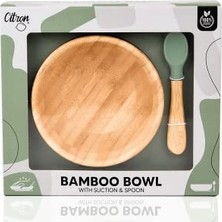 Vakum Tabanlı Organik Bambu Kase Seti - Green 1073599