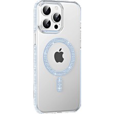 Techroid Joko Apple iPhone 14 Pro Max Move Taşlı Magsafe Kapak - Mavi