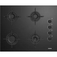 Altus Ala 159 GB 65 cm 4 Gözü Gazlı Ankastre Cam Ocak (Lpg, Siyah)