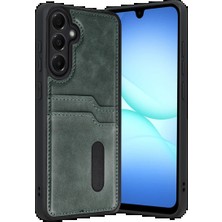 Techroid Samsung Galaxy A17 5g Sara Kartvizitli Deri Kılıf - Yeşil