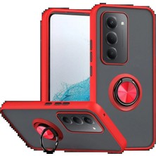 Techroid Xiaomi Redmi 15 4g Montreal Yüzüklü Silikon Kapak - Kırmızı