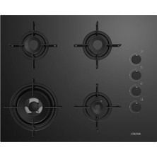 Altus Ala 189 GB 65 cm 3+1 Wok Gözlü Ankastre Cam Ocak (Lpg, Siyah)