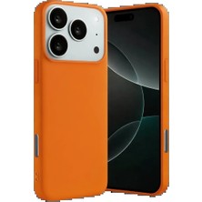 Techroid Apple iPhone 17 Pro Max Nano Içi Kadife Silikon - Turuncu