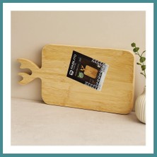 Bezos Ahşap Bambu Kesim Panosu 22X36 cm (Geyik Boynuz Saplı) Mac