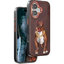 Techroid Venco Apple iPhone 16 Perma Desenli Kapak - Kahverengi