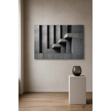 Brütalist Beton Ritmi — 30×40 cm Kanvas Tablo