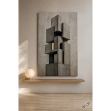 Brütalist Modüler Bloklar — 30×40 cm Kanvas Tablo