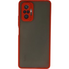 Techroid Xiaomi Redmi Note 10 Pro Kılıf Montreal Silikon Kapak - Kırmızı
