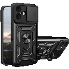 Techroid Apple iPhone 17 Pars Lens Yüzüklü Silikon - Siyah