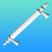 10 Adet Beyaz Metal Mobilya ve Mutfak Dolap Kulpu, 128 mm