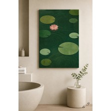 Nilüfer — Suyun Yüzeyinde Desen Soyutlaması — 30×40 cm Kanvas Tablo