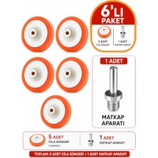 Turuncu Oto Pasta Cila Parlatma Polisaj Süngeri, 150 Mm, 6'lı Paket