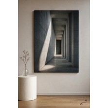 Brütalist Işık-Gölge Koridoru — 30×40 cm Kanvas Tablo