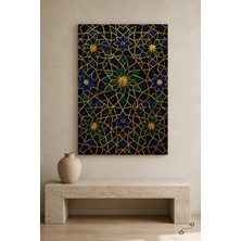 Elhamra Girih Deseni — Geometrik Soyutlama — 30×40 cm Kanvas Tablo