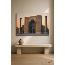 Semerkand Registan Meydanı Çinileri — 30×40 cm Kanvas Tablo
