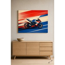 Motogp Yarış Motosikleti — Pist Hızı — 30×40 cm Kanvas Tablo